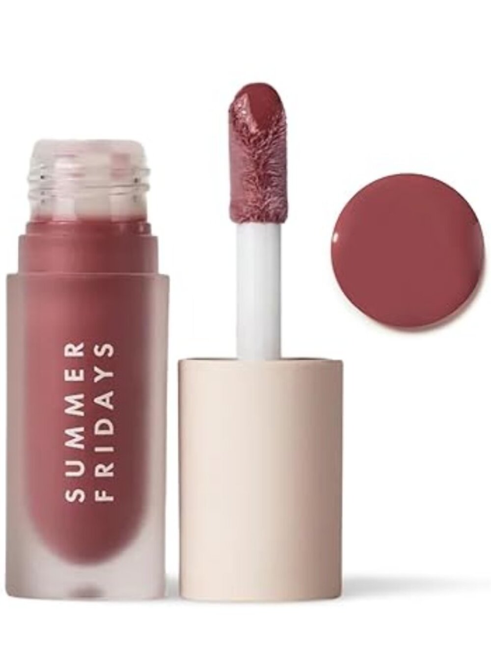 Summer Fridays Dream Lip Oil Soft Mauve Hydrating Non Sticky Tinted Lip Gloss